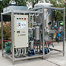 Systems based on vacuum evaporation, for the treatment and separation of solid substances containing wastewater.